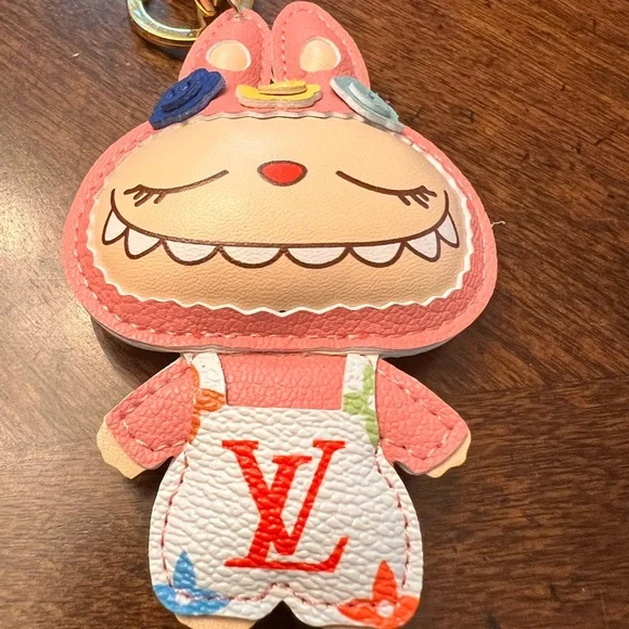 Labubu Fashion Bag Charm With Gold Hardware - Picture 4 of 6